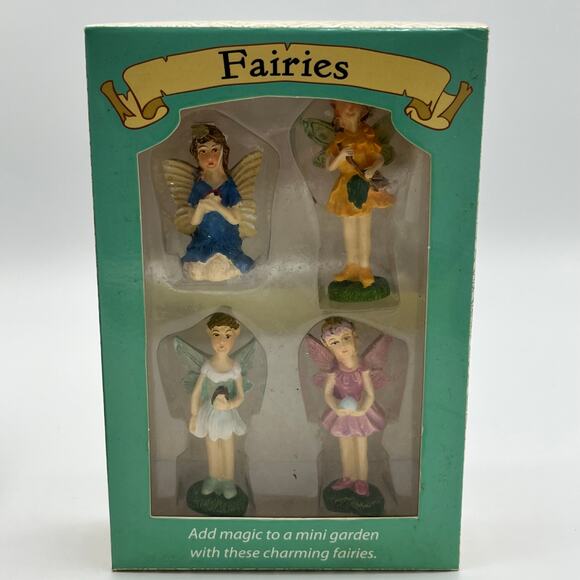 HearthSong Fantastical Resin Fairy Village Pinecone House 9" w/ 4 Fairy Figures - Picture 8 of 11
